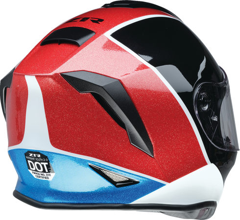 Z1R Youth Warrant 2.0 Snow Helmet - Fresh Pow - Red/White/Blue - Small 0122-0128