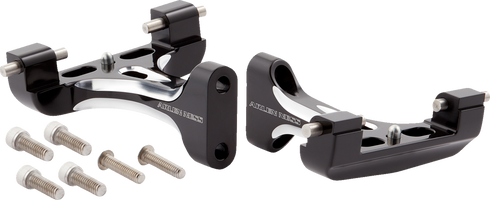 ARLEN NESS Forged Floorboard Mounts - Passenger - Black 410-033