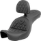 SADDLEMEN Roadsofa™ Seat - Lattice Stitch - with Backrest - FXD '06-'17 806-04-182BR