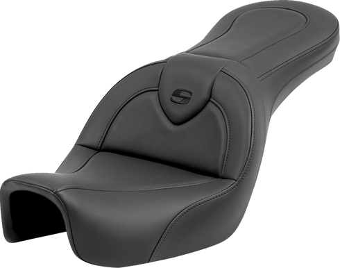 SADDLEMEN Roadsofa™ Seat - without Backrest - Black/Black Stitching - FXD '06-'17 806-04-187