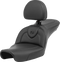 SADDLEMEN Roadsofa™ Seat - with Backrest - Black/Black Stitching - FXD '96-'03 896-04-187BR