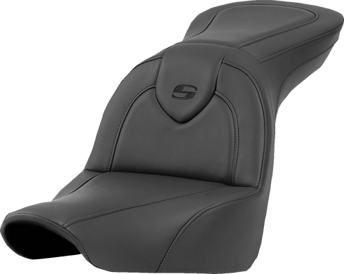 SADDLEMEN Roadsofa™ Seat - without Backrest - Black/Black Stitching - FXLR/FLSB '18-'23 818-29-187