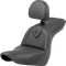 SADDLEMEN Roadsofa™ Seat - with Backrest - Black/Black Stitching - FXLR/FLSB '18-'23 818-29-187BR