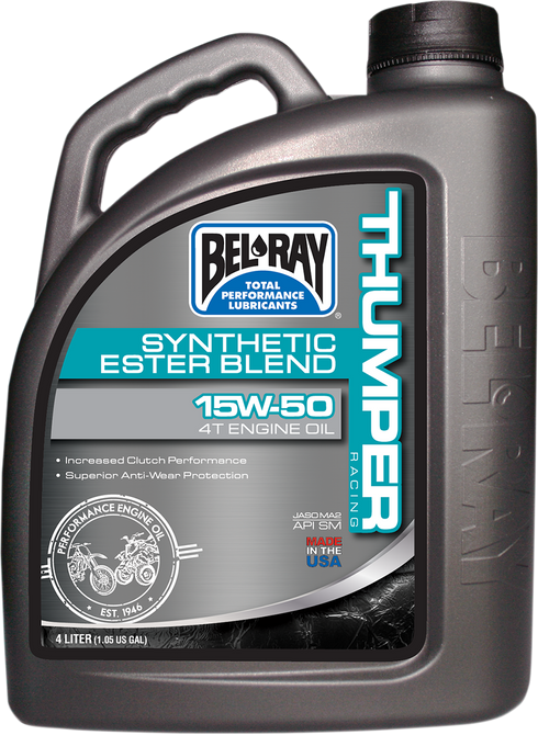 BEL-RAY Thumper Synthetic Blend 4T Oil - 15W-50 - 4L 99530-B4LW
