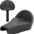 SADDLEMEN Dominator Seat - Black w/ Silver Stitching - XL '04-'22 807-11B-0042
