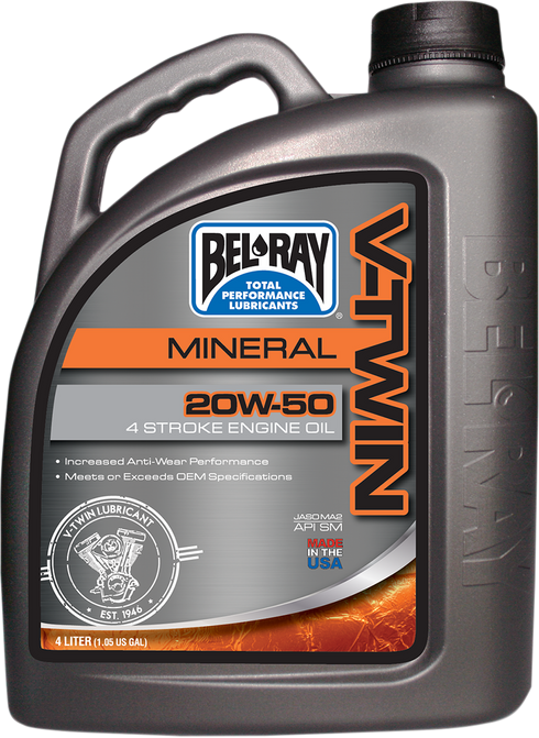 BEL-RAY V Twin Oil - 20W50 - 4L 96905-BT4