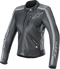 ALPINESTARS Stella Dyno Leather Jacket - Black Tar Gray/Dark Gray - Large 3113924-1296-L