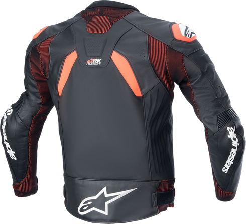 ALPINESTARS GP Plus R v4 Rideknit? Leather Jacket - Black/Red Fluo/White - US 38 / EU 48 3100324-1321-48
