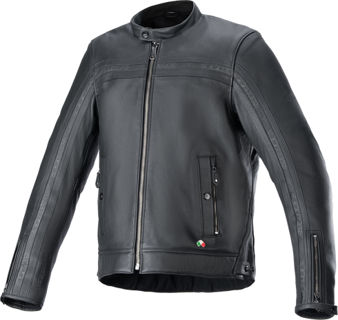 ALPINESTARS Dyno Leather Jacket - Black/Black - Large 3103924-1100-L