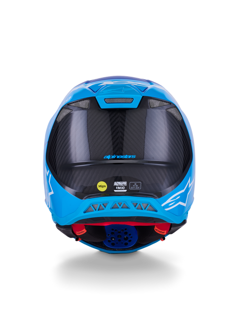ALPINESTARS Supertech S M10 Flood Helmet Met Blu/Md Blu/Blk Crb M&G 2x - 482-001842X