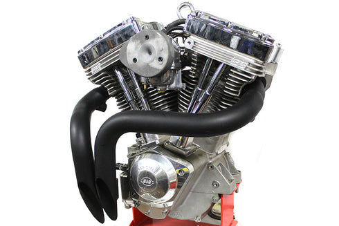 V-Twin LAF Straight Down Drag Pipe Set Black - 30-0006