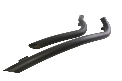 V-Twin Curved Radius 2 inch Drag Pipe Set Black - 30-0008