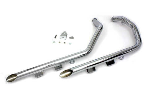 V-Twin Wyatt Gatling Exhaust Drag Pipe Set Slash Cut - 30-0071