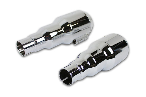 V-Twin Grenade Muffler Set Chrome - 30-0073