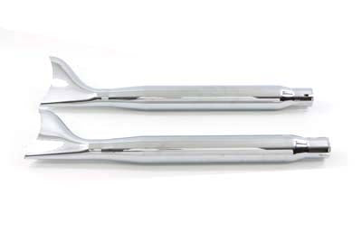 V-Twin Chrome Tapered Fishtail Muffler Set 27 inch - 30-0264