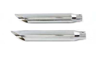 Wyatt Gatling 16-1/2 inch Baloney Slice Slip On Muffler Chrome - 30-0348