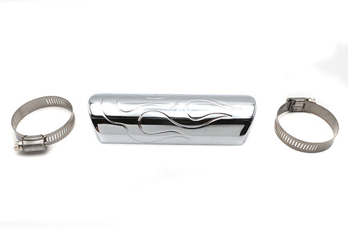 V-Twin Exhaust Heat Shield Flame Style - 30-0365