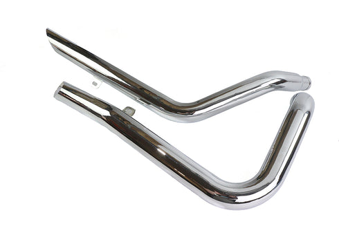 V-Twin Exhaust Drag Pipe Set Side Slash Style - 30-0385