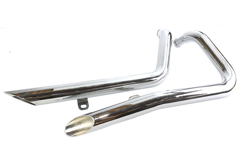 V-Twin Exhaust Drag Pipe Set Side Slash Style - 30-0385
