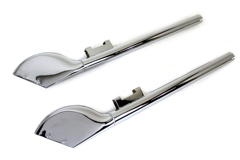 Wyatt Gatling Batique Style Exhaust Tube Set Chrome - 30-0442