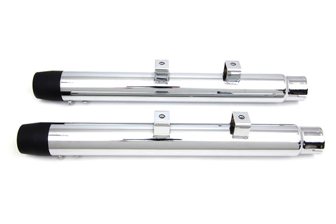 Wyatt Gatling 2-1/4 inch Diameter Chrome Straight Muffler Set - 30-0455