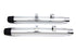 Wyatt Gatling 2-1/4 inch Diameter Chrome Straight Muffler Set - 30-0455