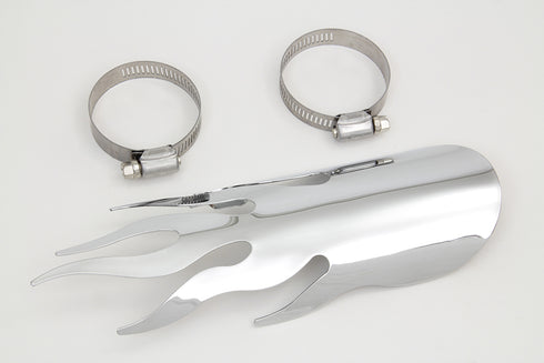 V-Twin Chrome Flame Heat Shield - 30-0473