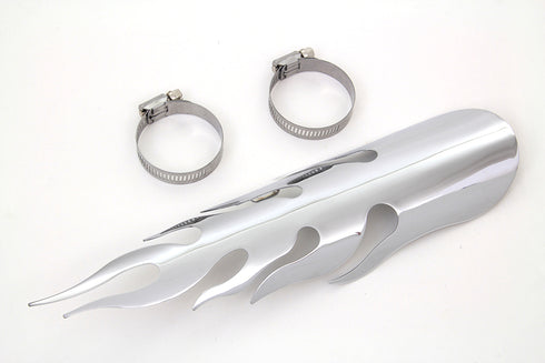 V-Twin Chrome Flame Heat Shield - 30-0478