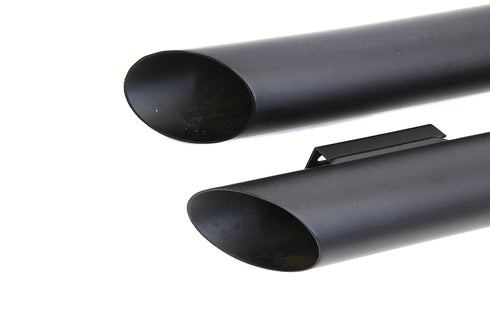 Wyatt Gatling Wyatt Gatling Exhaust Drag Pipe Set Slash Cut Black - 30-0492