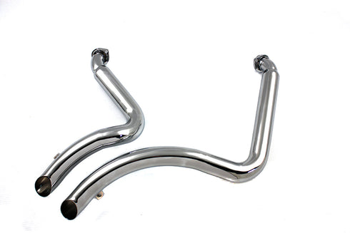 Wyatt Gatling Exhaust Drag Pipe Set Straight Cut Chrome - 30-0542