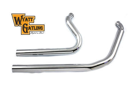 V-Twin Wyatt Gatling Exhaust Drag Pipe Set Straight Cut - 30-0551