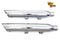 Wyatt Gatling Wyatt Gatling Chrome Slash Muffler Set - 30-0568