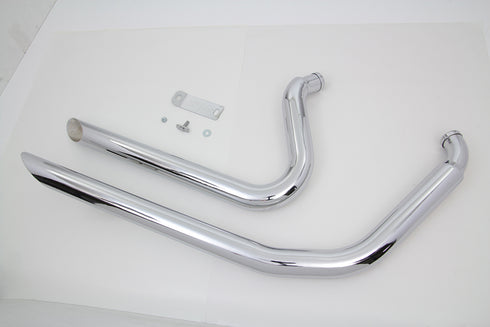 V-Twin Wyatt Gatling Exhaust Drag Pipe Set Side Slash Shorty - 30-0579
