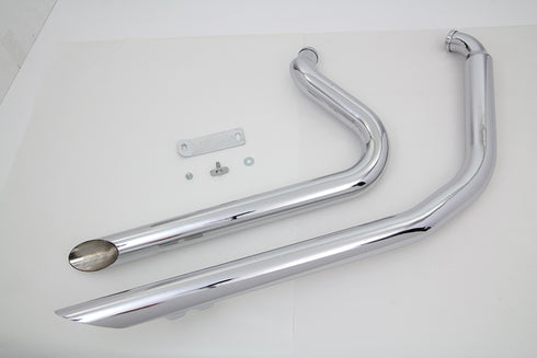 V-Twin Wyatt Gatling Exhaust Drag Pipe Set Side Slash Shorty - 30-0579