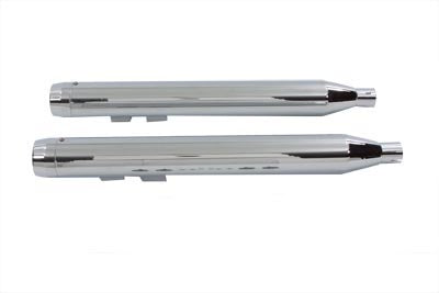 V-Twin Wyatt Gatling Muffler Set With Chrome End Caps - 30-0599