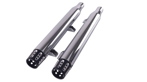 V-Twin Indian Slip On Muffler Set Chrome - 30-0660