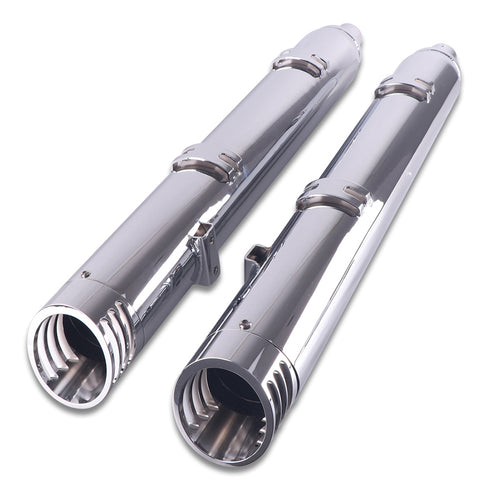 V-Twin Indian Slip On Muffler Set Chrome - 30-0662