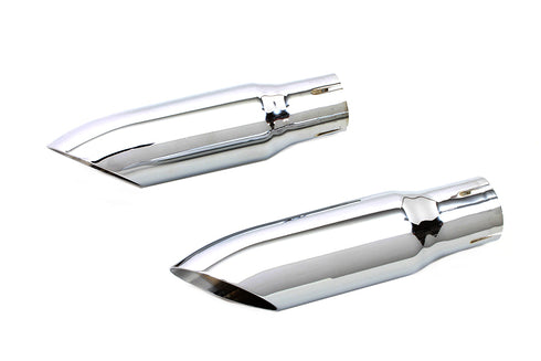 V-Twin Chrome Mini Exhaust Tip Set - 30-0672