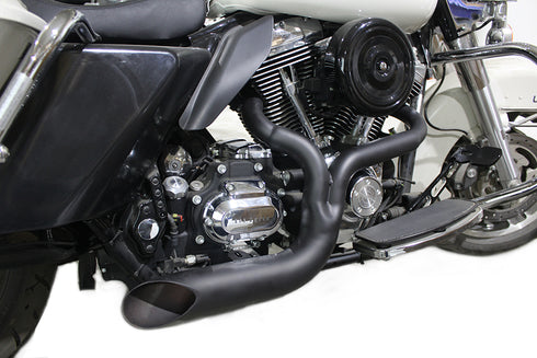 V-Twin FXD 2:1 Lake Side Pipe Exhaust Black - 30-0679