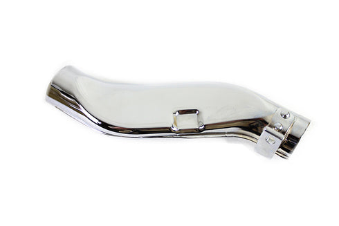 V-Twin Flat inchSquash inch Pipe with Tab Chrome - 30-0680