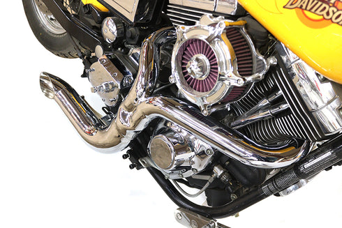 V-Twin FXD 2:1 Lake Side Pipe Exhaust Chrome - 30-0686