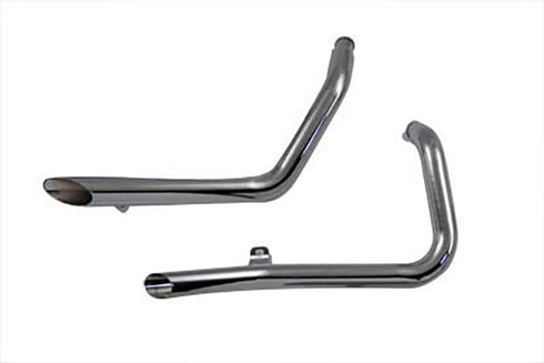 V-Twin Factory Sample Exhaust Drag Pipe Set Side Slash Style - 30-0690