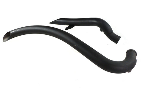 V-Twin Factory Sample Curved Radius Exhaust Header Set Black - 30-0719