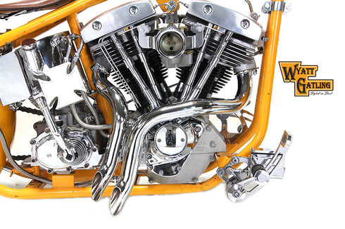 Wyatt Gatling Chrome Wyatt Gatling Down Draft Drag Pipes - 30-0721