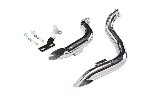 Wyatt Gatling Chrome Wyatt Gatling Down Draft Drag Pipes - 30-0725