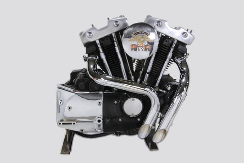 V-Twin Ironhead LAF Exhaust Header Set Chrome - 30-0727