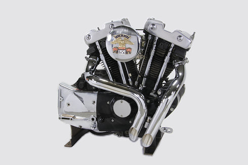 V-Twin Ironhead LAF Exhaust Header Set Chrome - 30-0727