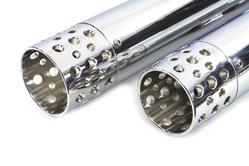 V-Twin Wyatt Gatling Mufflers Set Chrome - 30-0754