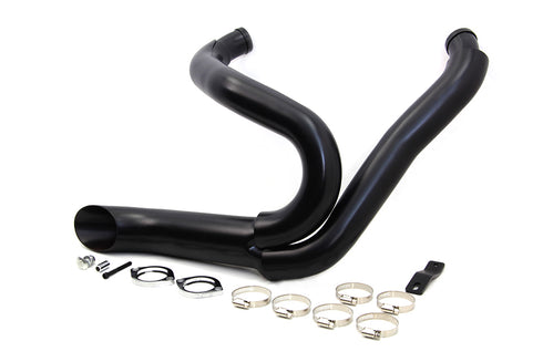 V-Twin Black Wyatt Gatling 2 into 1 Exhaust Pipe Header Kit - 30-0773