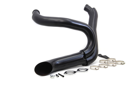 V-Twin Black Wyatt Gatling 2 into 1 Exhaust Pipe Header Kit - 30-0773